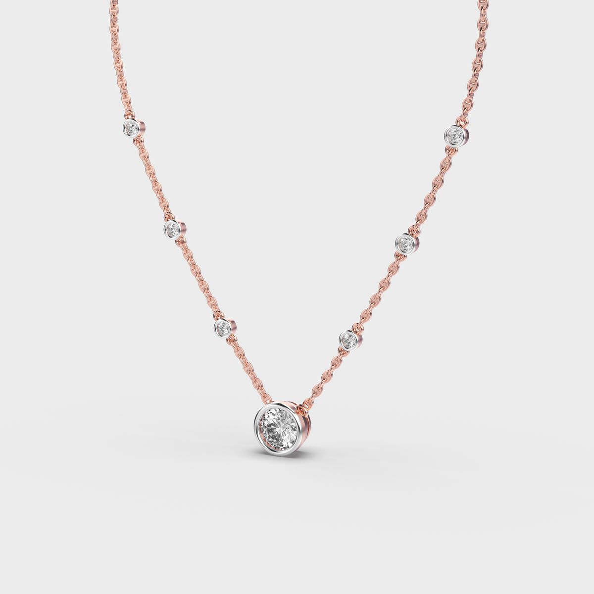 Blushing Sparkle Diamond Necklace