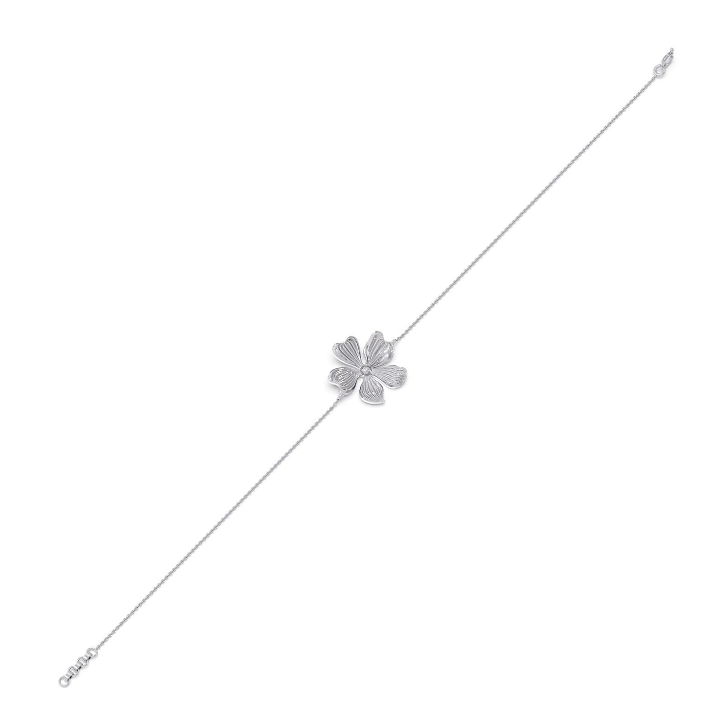 Floret Plain Gold Chain Bracelet