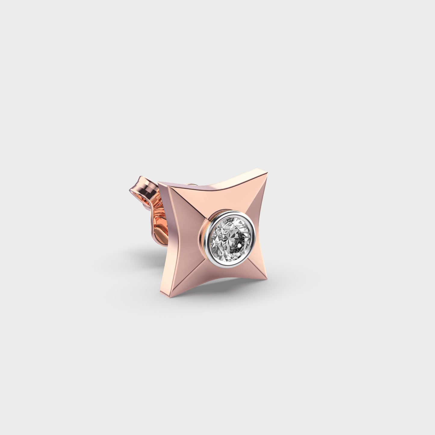 Catchy Dots Men Star Diamond Studs