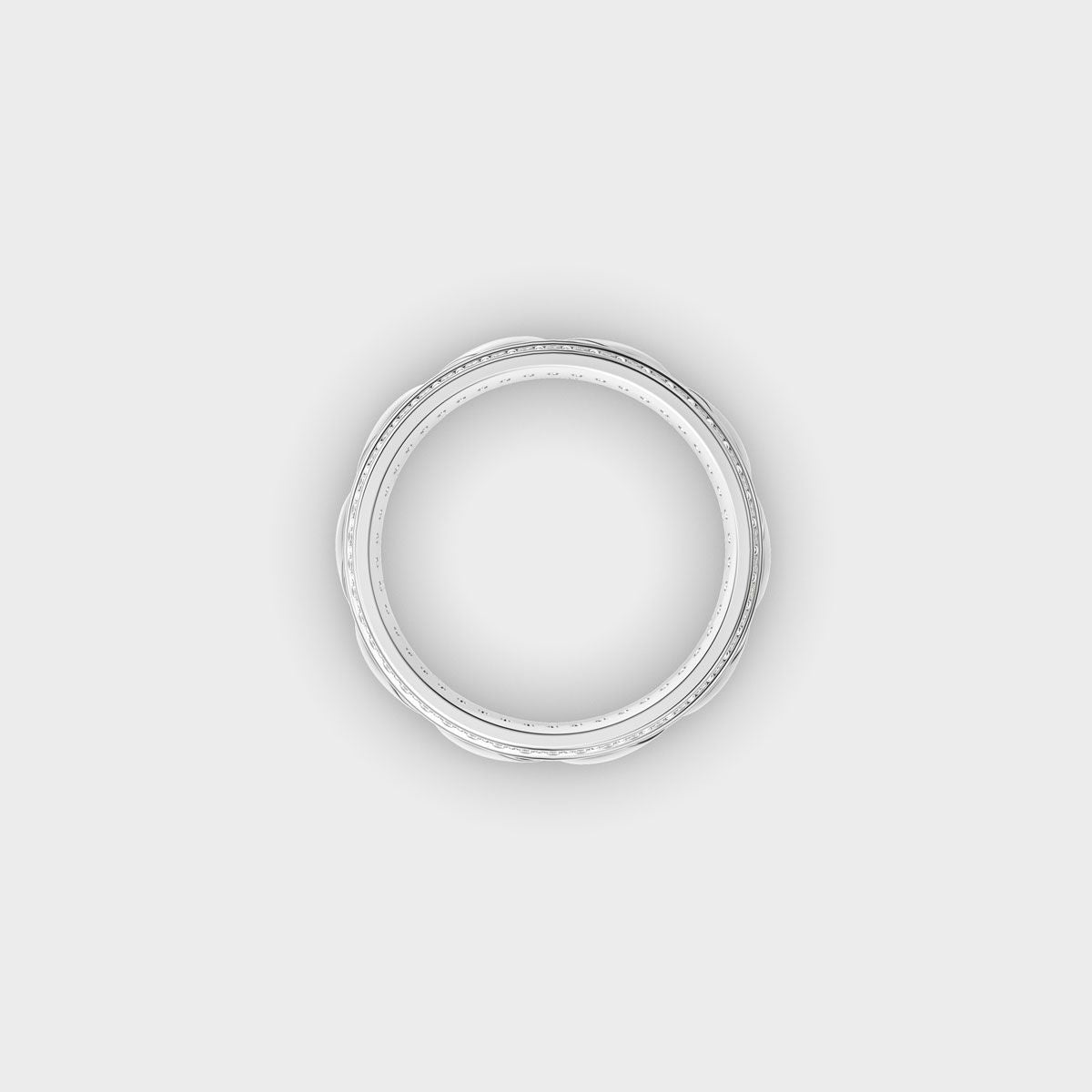 Twisted Rope Pave Diamond Band Ring - View 9