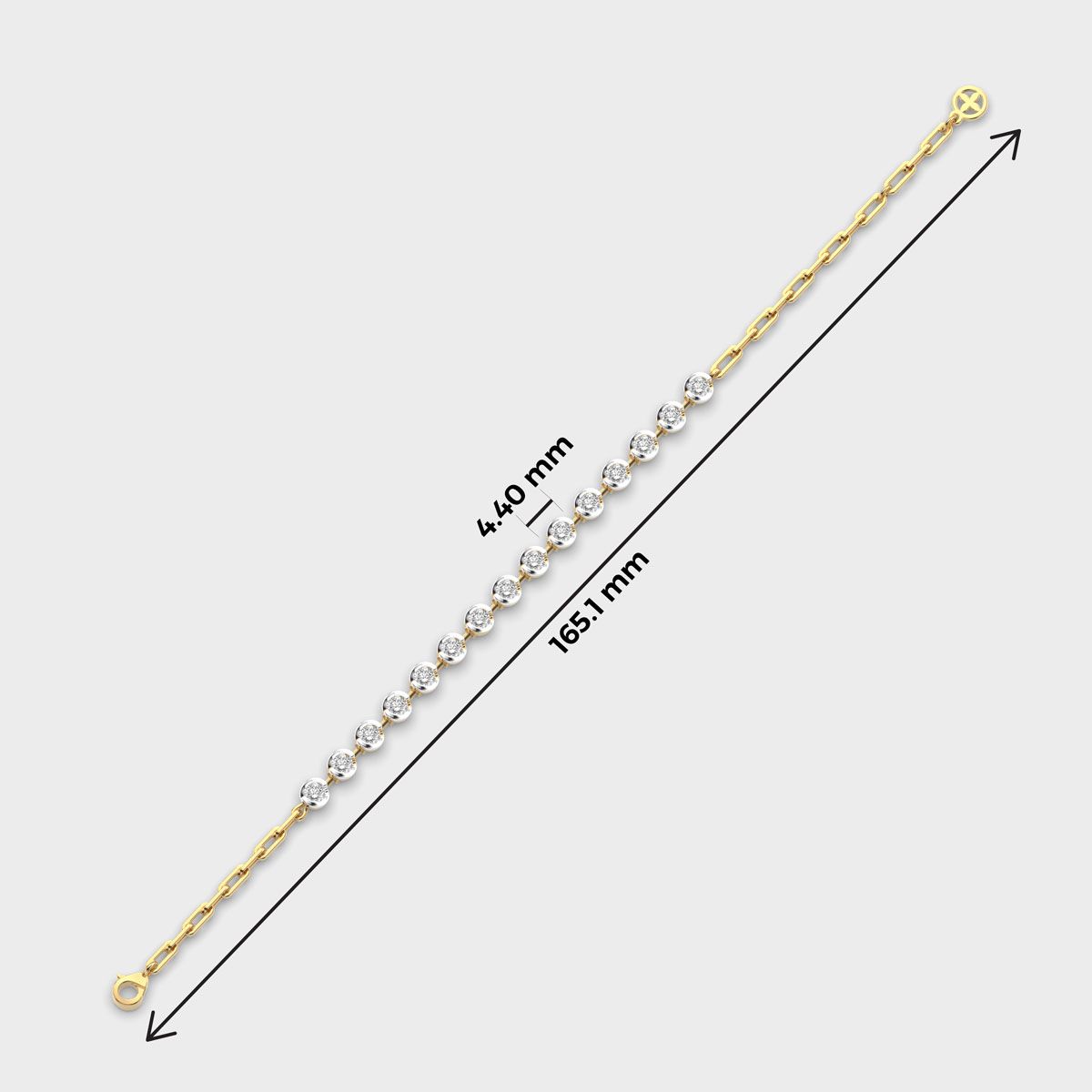 Crescent Cradle Sparkle Diamond Bracelet