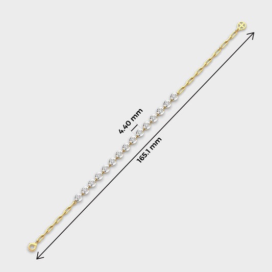 Crescent Cradle Sparkle Diamond Bracelet
