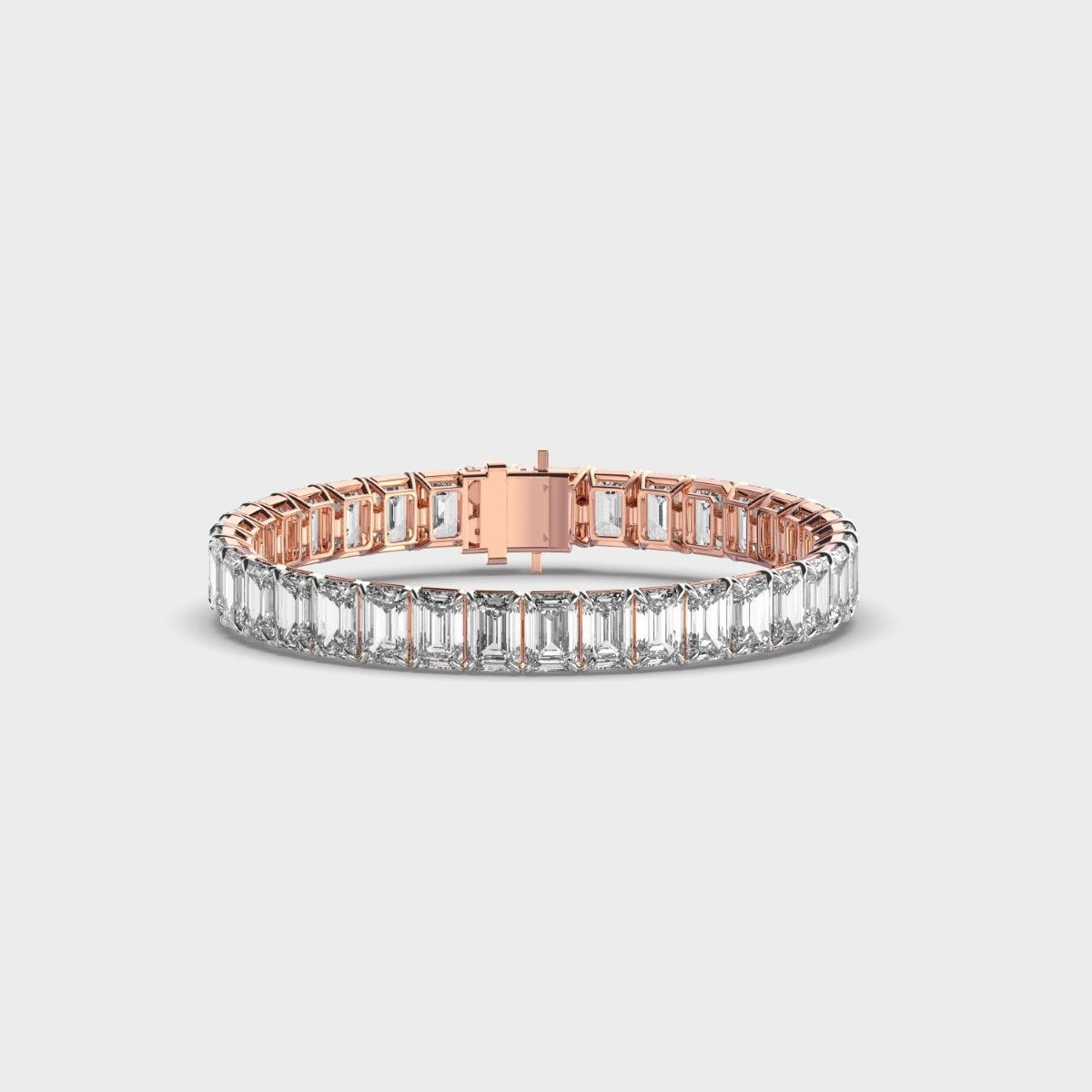 Art Deco Emerald Shaped Diamond Bracelet