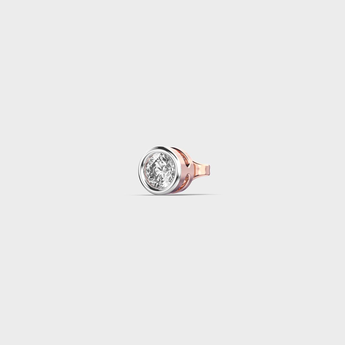 Shining Round Dot Diamond Stud For Men
