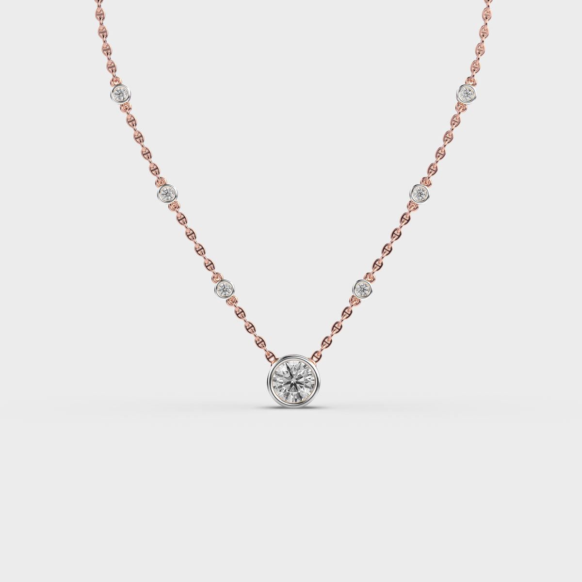 Blushing Sparkle Diamond Necklace