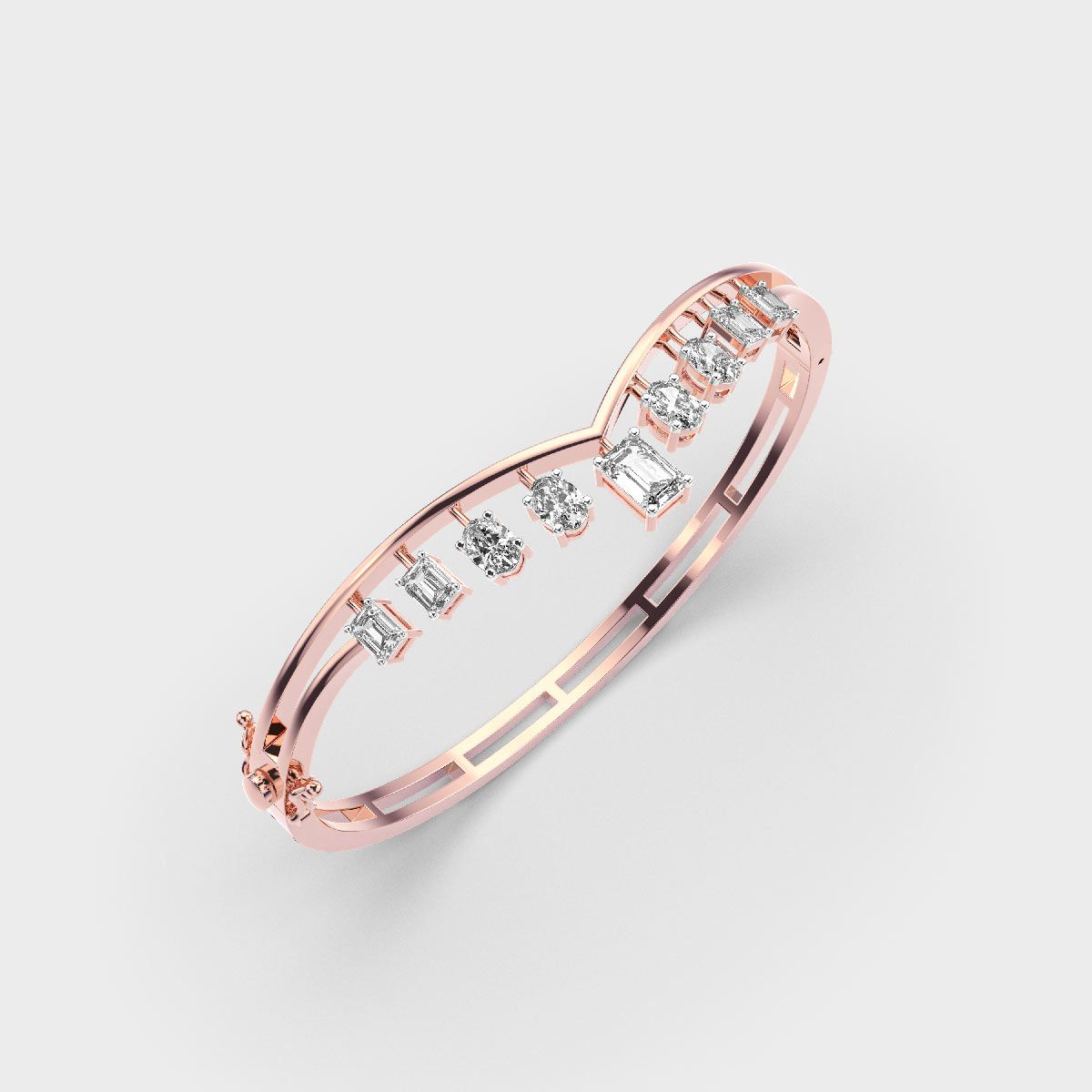 Sleek Circlet Diamond Bracelet