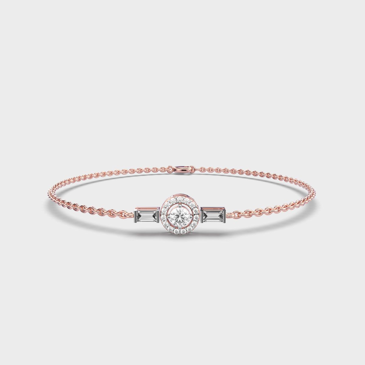Round and Baguette Everyday Bracelet