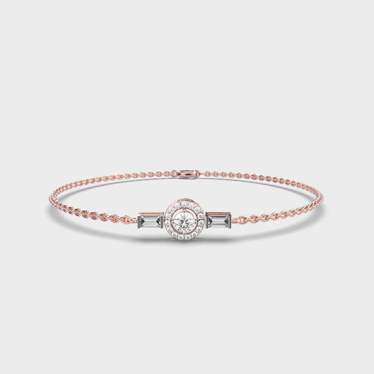 Round and Baguette Everyday Bracelet