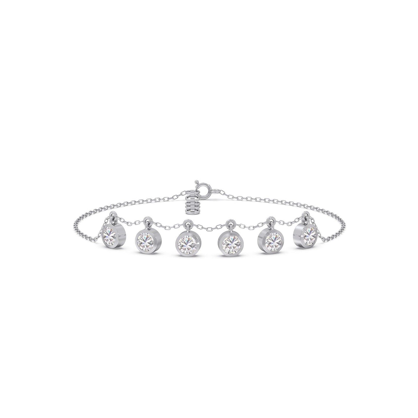 Orbit Line Diamond Chain Bracelet