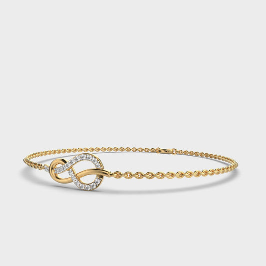 Reef Infinity Knot Diamond Bracelet
