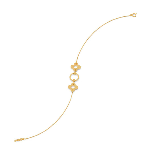 Meadow Loop Plain Gold Chain Bracelet