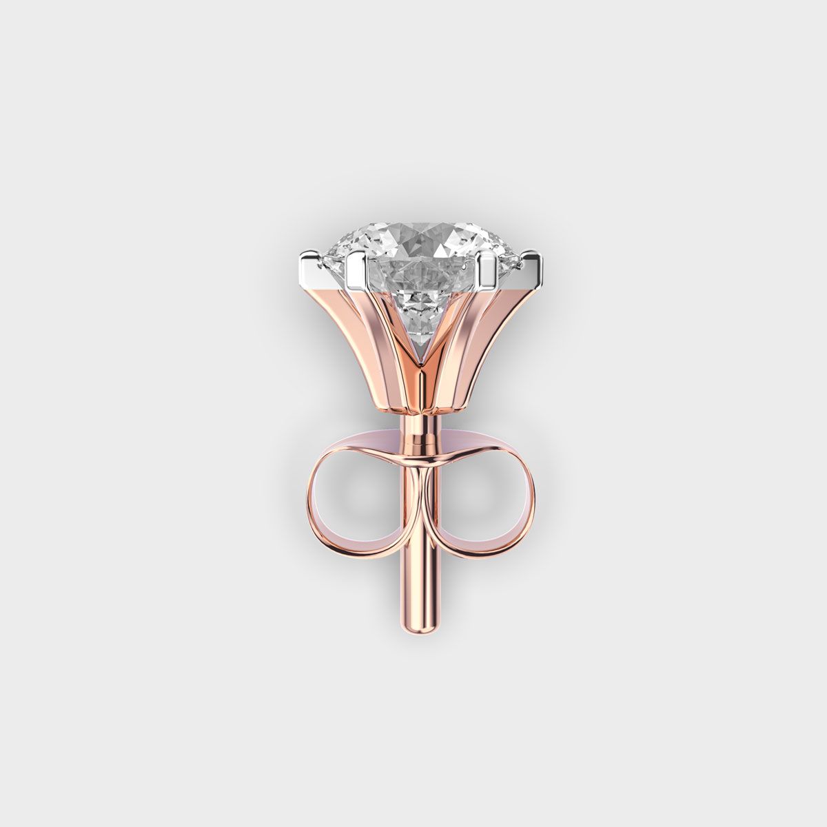 Round Ray Round Diamond Men Stud