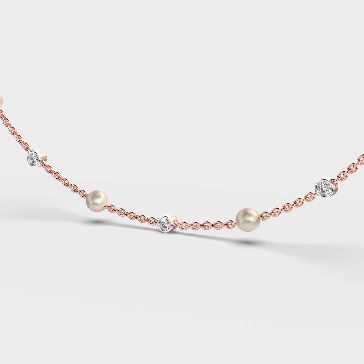 Elegant Pearl and Diamond Necklace