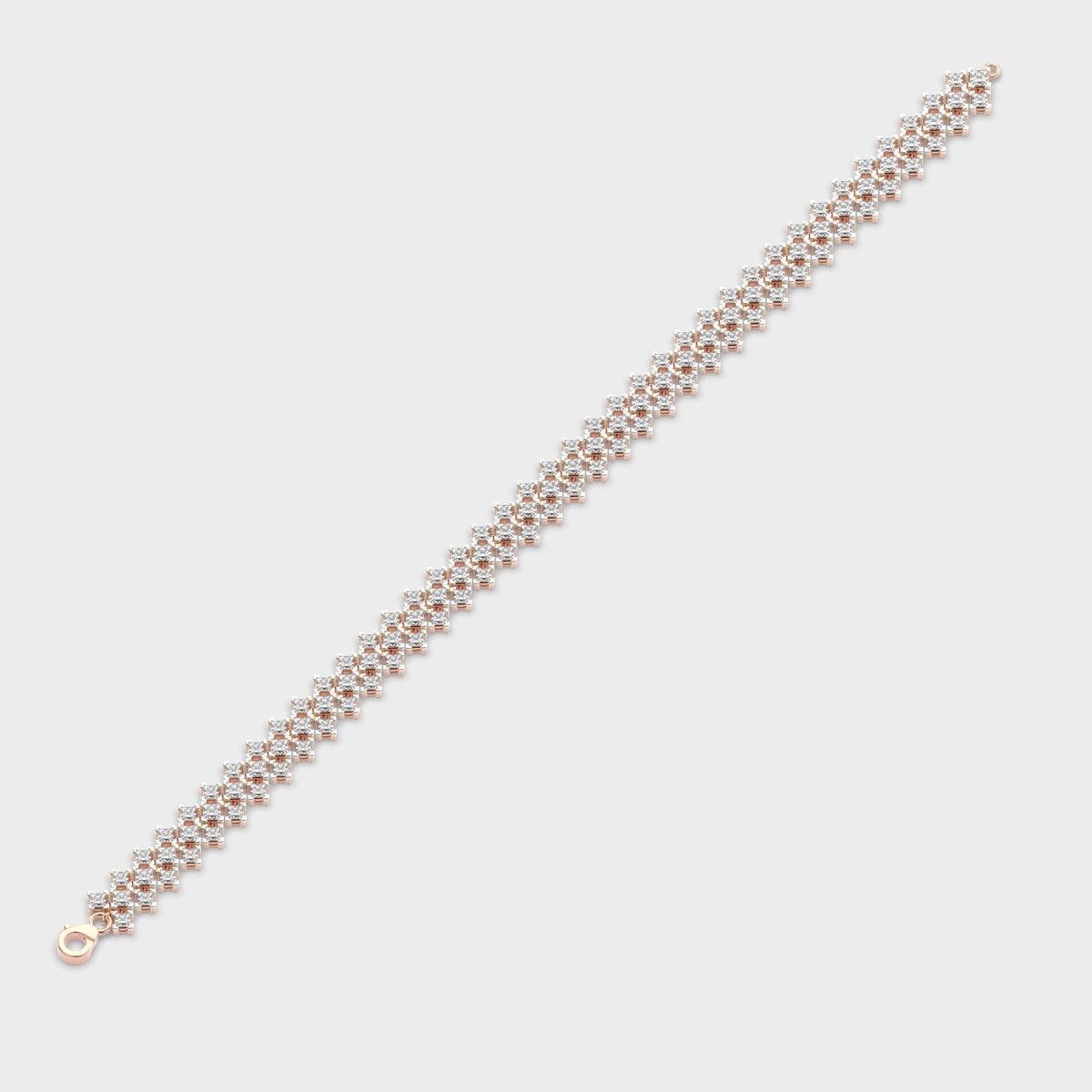 Pear Vine Diamond Link Bracelet