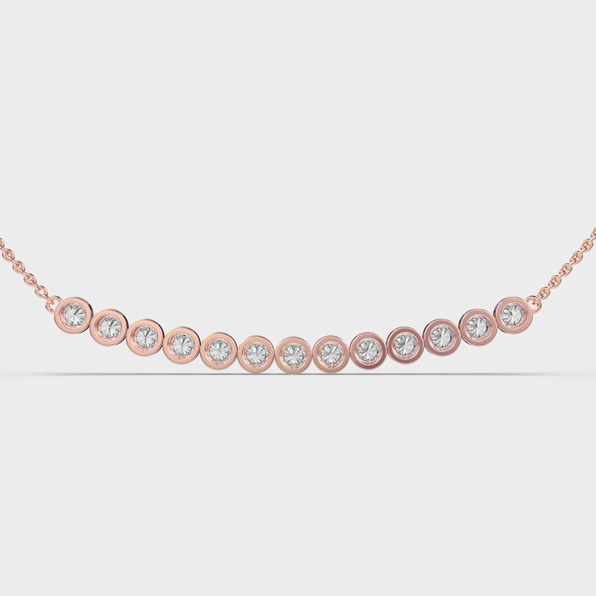 Stellar Stacks Diamond Necklace with Chain
