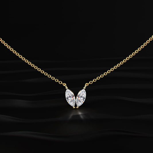 Marquise Shape Diamond Necklace