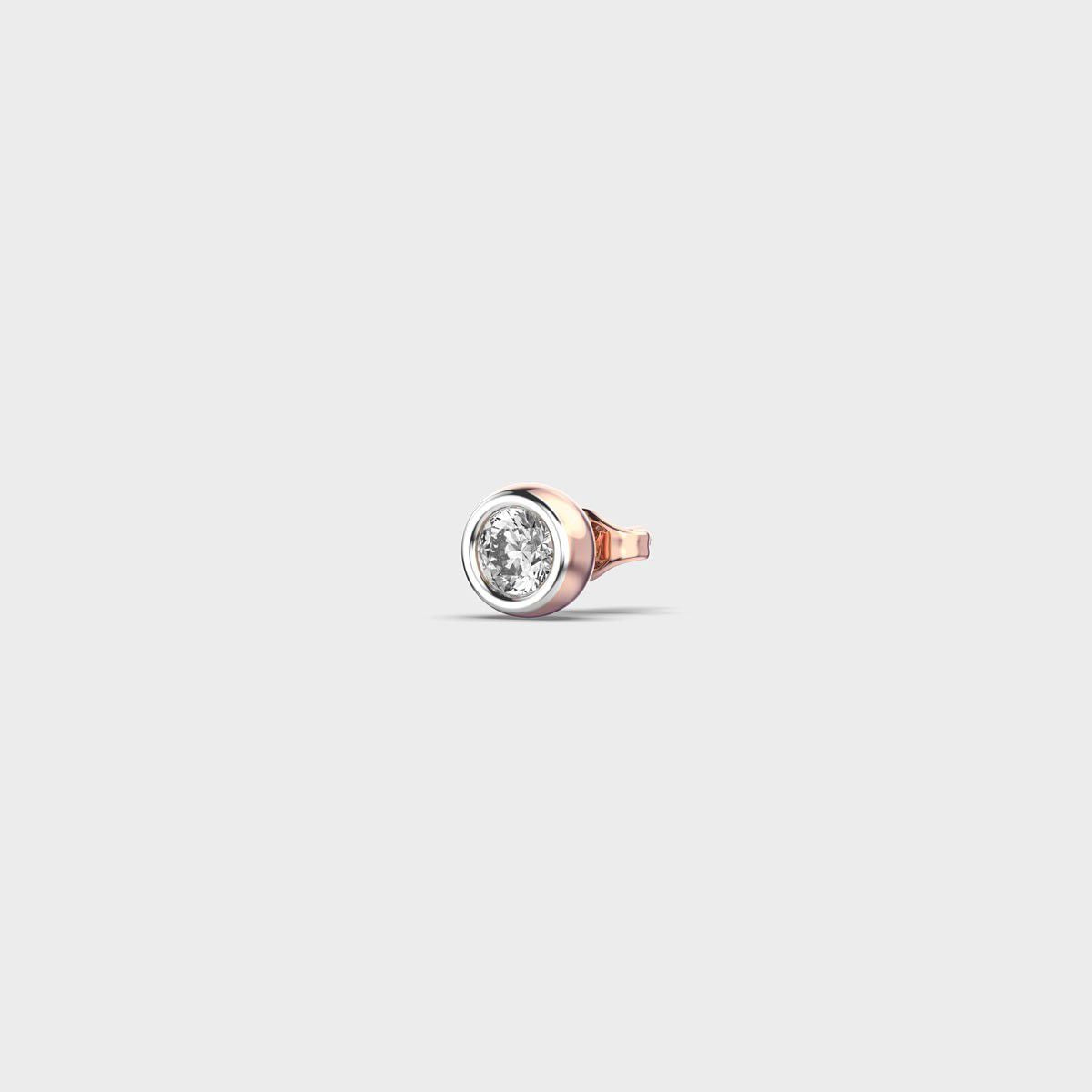 Radiant Orbis Onum Round Diamond Stud For Men