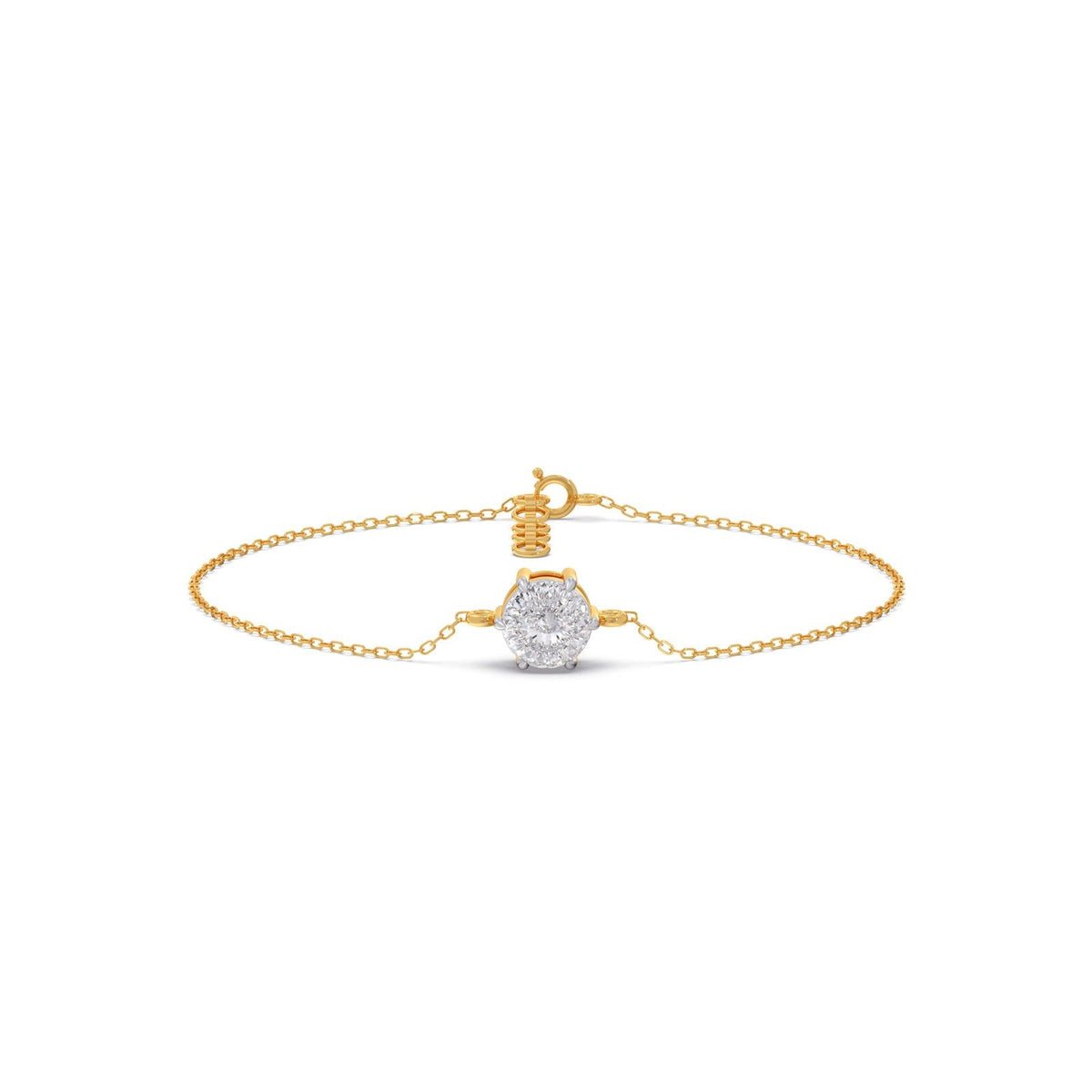 Portuguese Round Solitaire Chain Bracelet