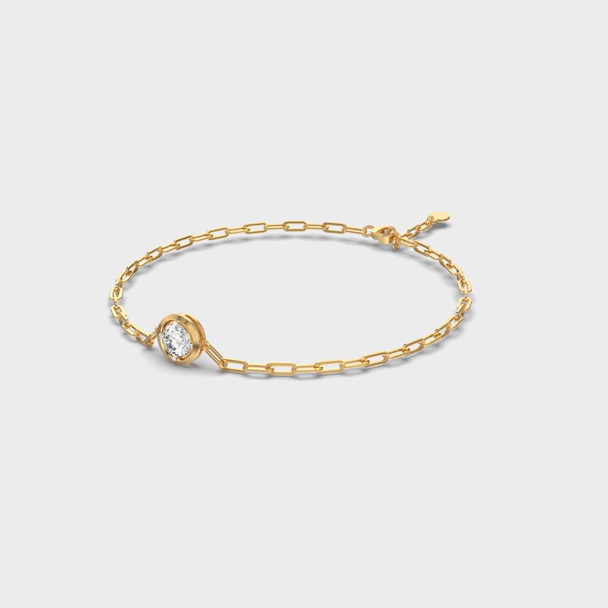 Solitaire Link Diamond Bracelet