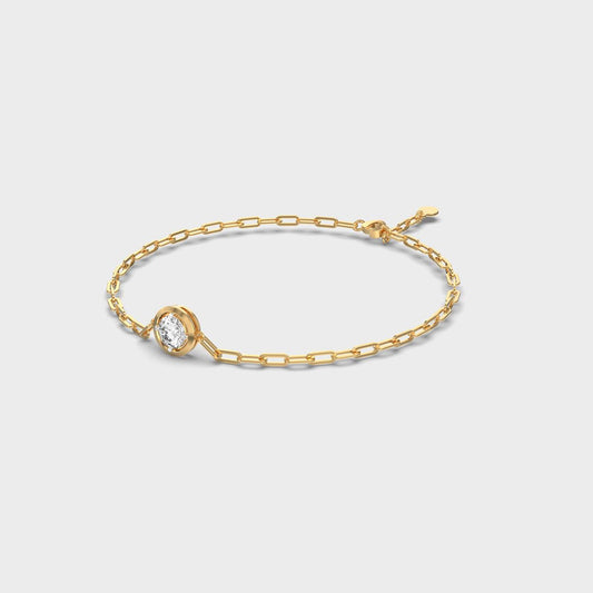 Solitaire Link Diamond Bracelet