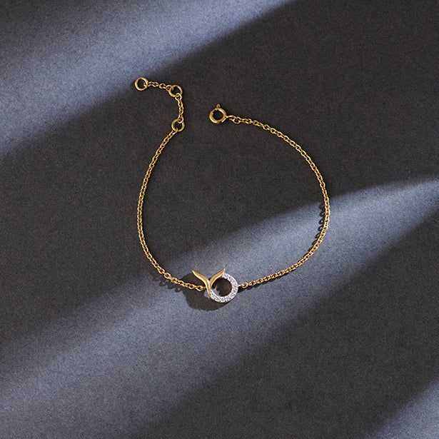 Mermaid Tail Diamond Chain Bracelet