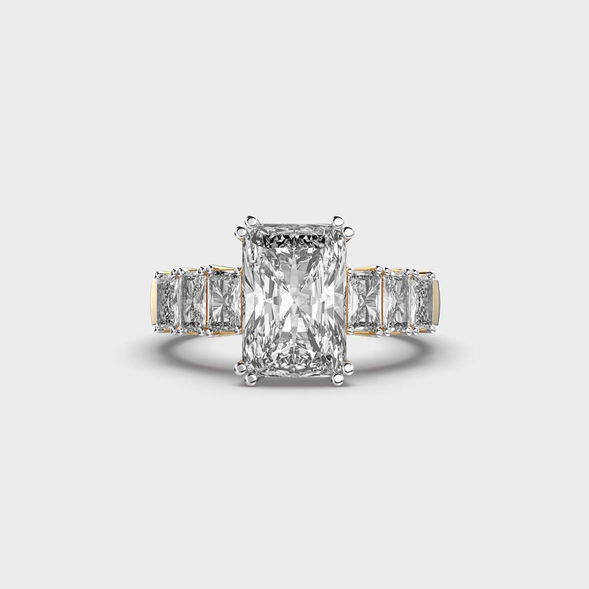 Manhattan Chic Radiant Cut Diamond Ring - View 1