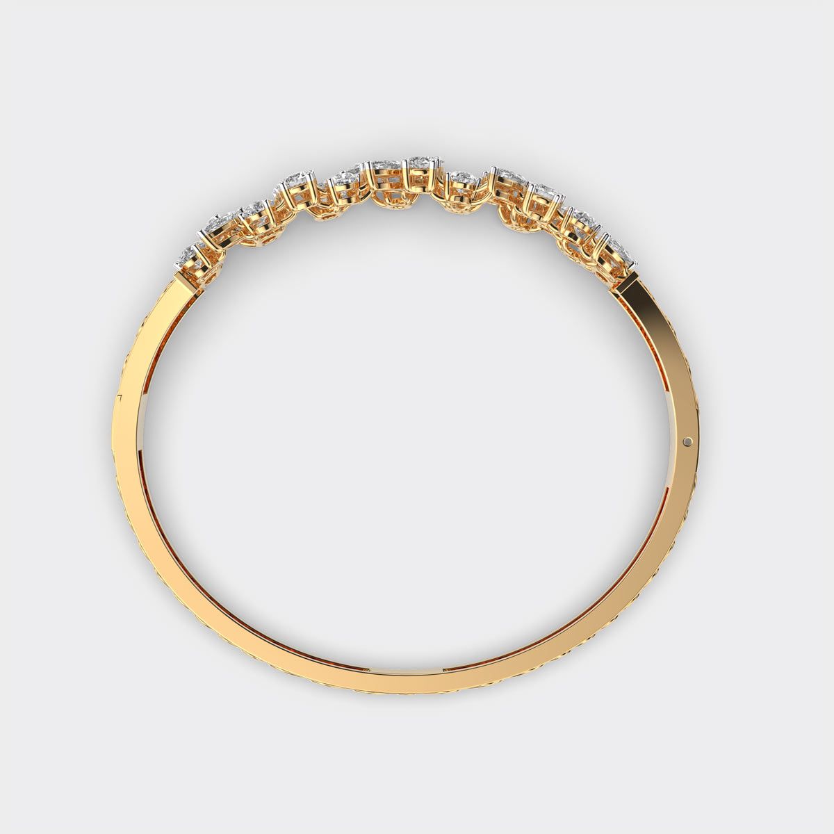 Fairytale Pear Cut Diamond Bangle Bracelet