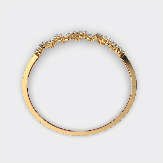 Fairytale Pear Cut Diamond Bangle Bracelet