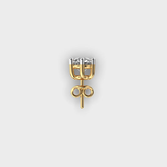 Bright Gladius Orbis Men Round Diamond Stud