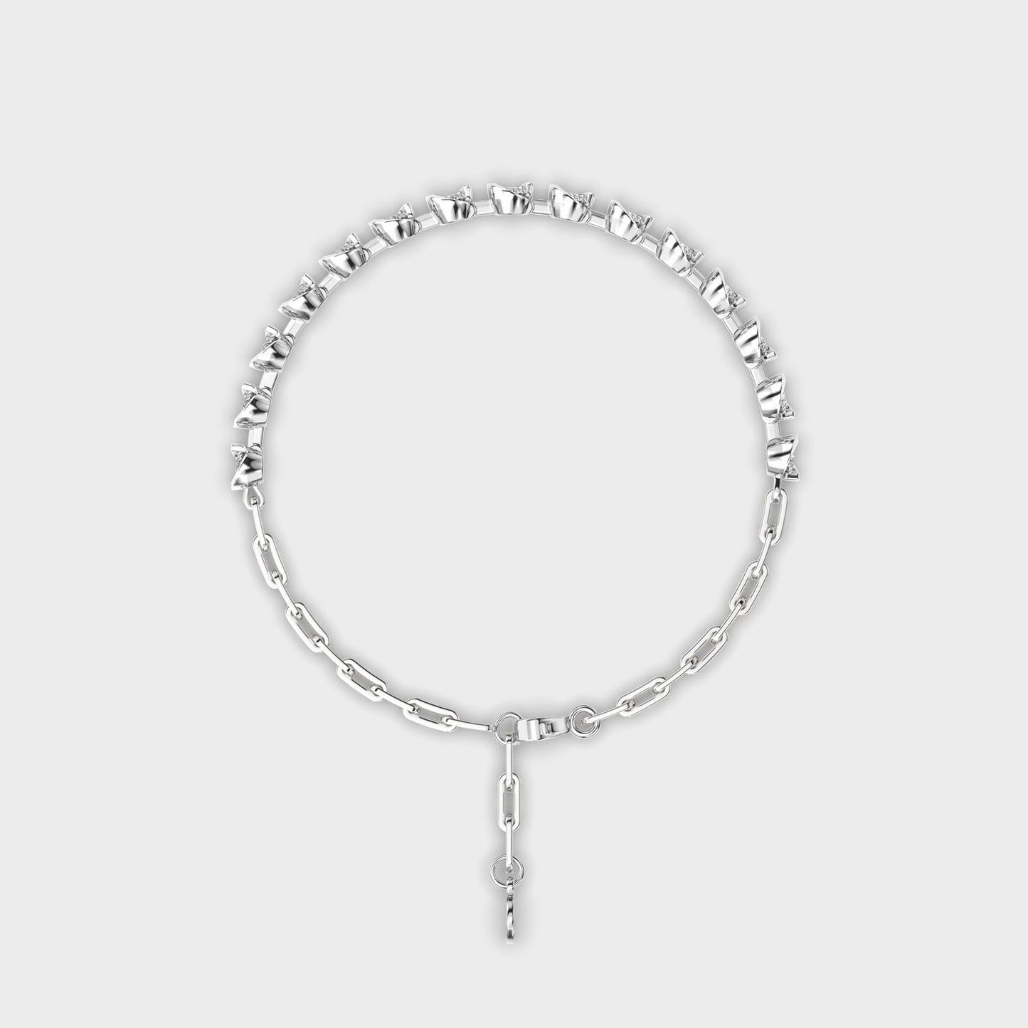 Crescent Cradle Sparkle Diamond Bracelet