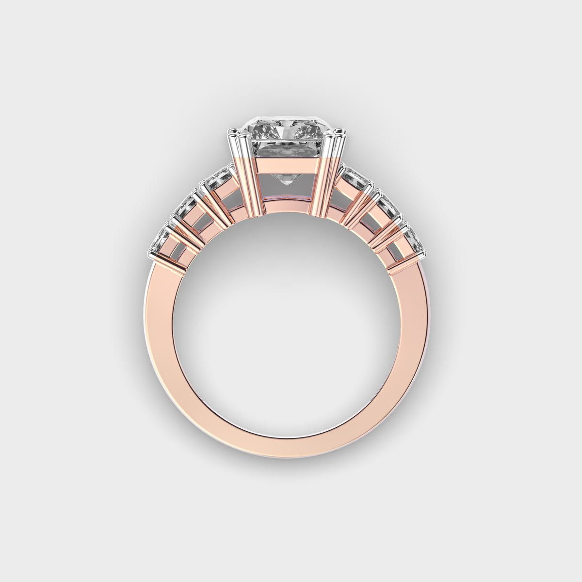 Manhattan Chic Radiant Cut Diamond Ring - View 9