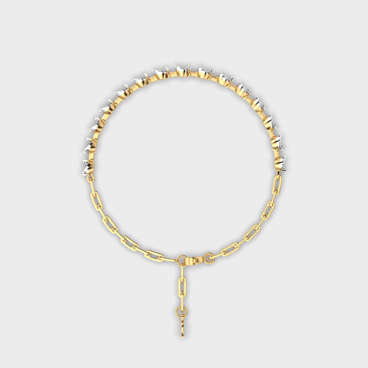 Crescent Cradle Sparkle Diamond Bracelet