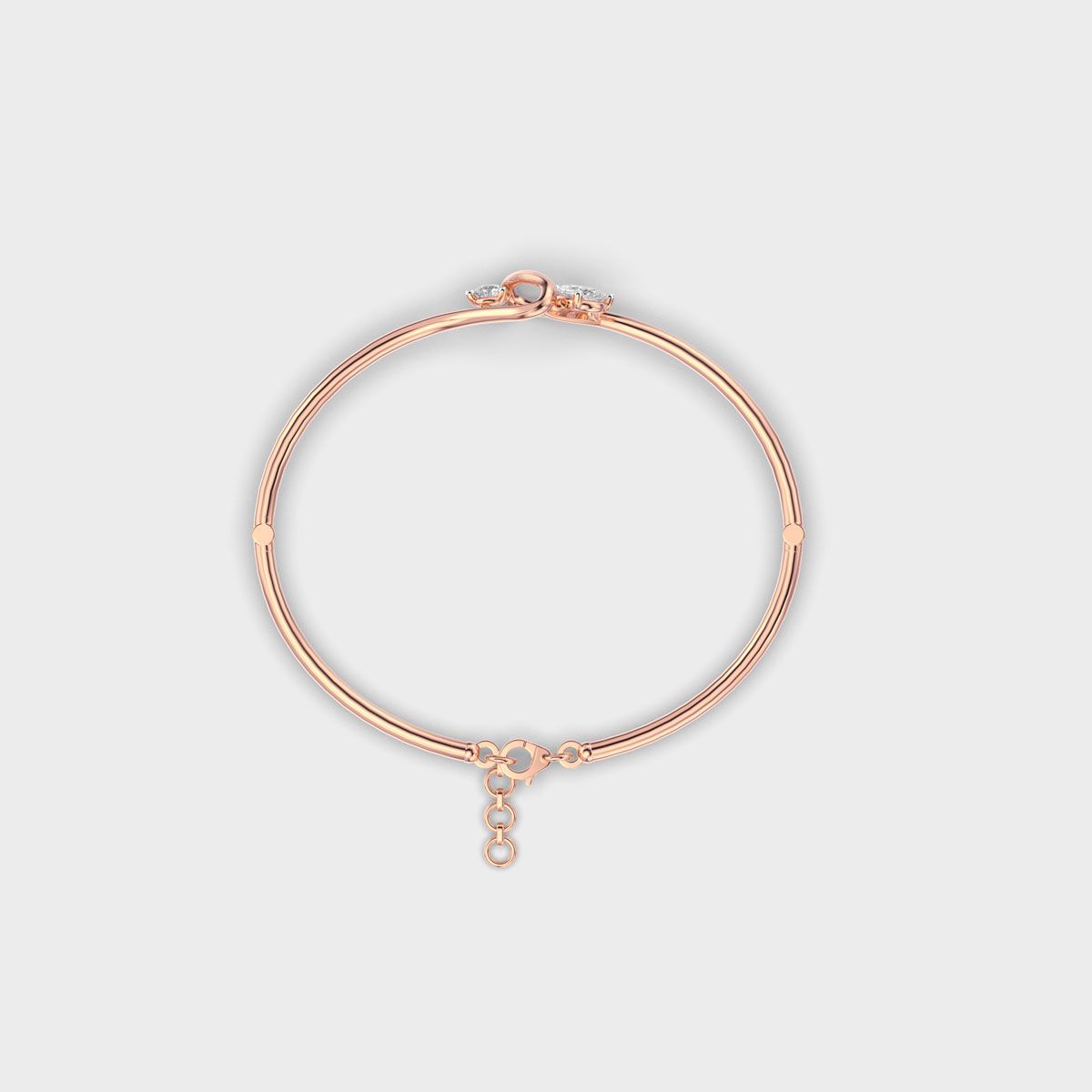 Twin Stone Swirl Diamond Bracelet