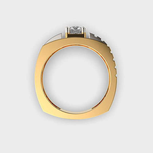 Dual Tone Ironclad Diamond Band For Men - View 15
