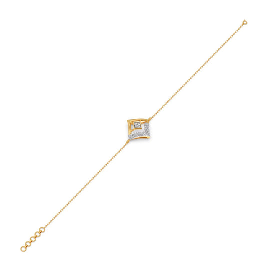 Rhombus Sparkle Diamond Chain Bracelet
