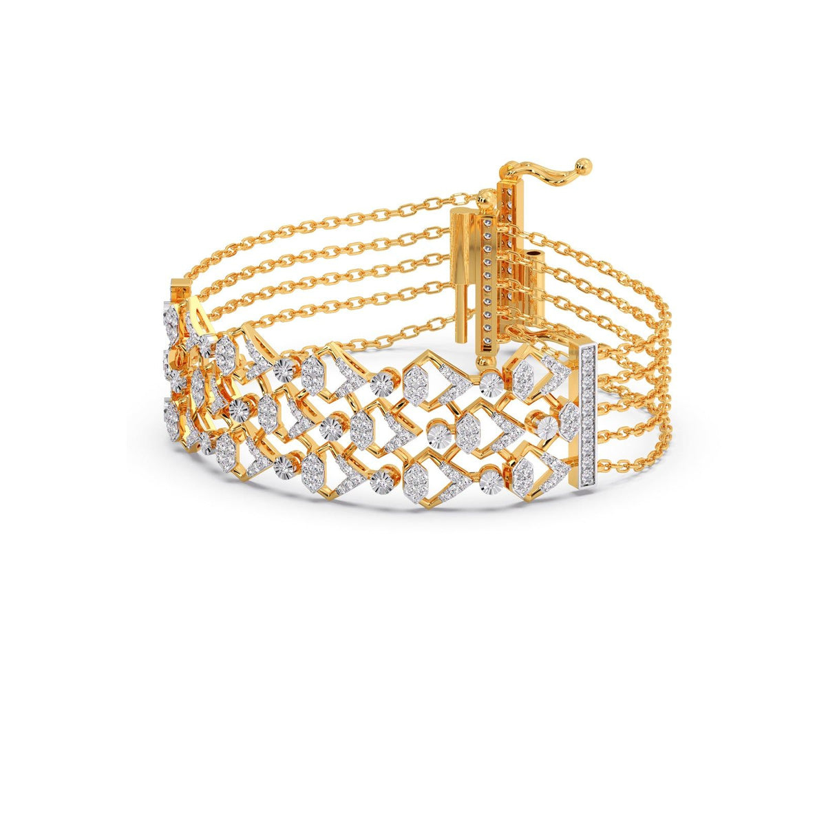 Orluxe Link Diamond Chain Bracelet