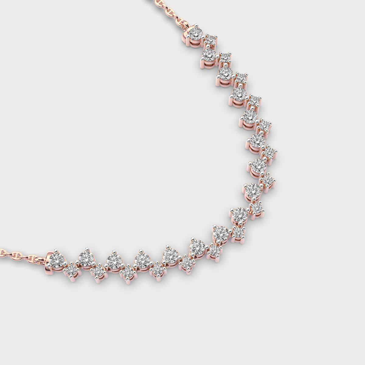 Charming Zigzags Diamond Necklace