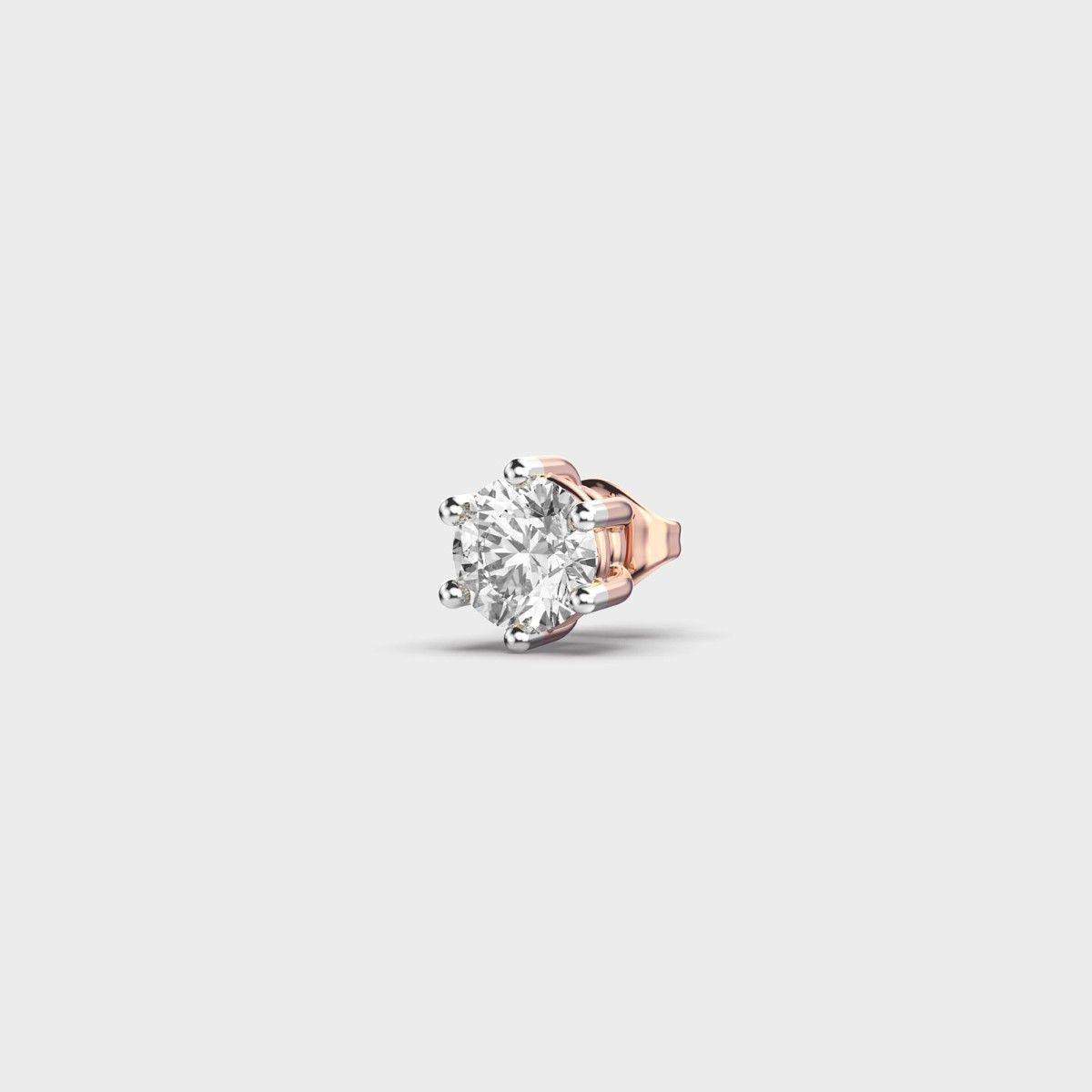 Bright Gladius Orbis Men Round Diamond Stud