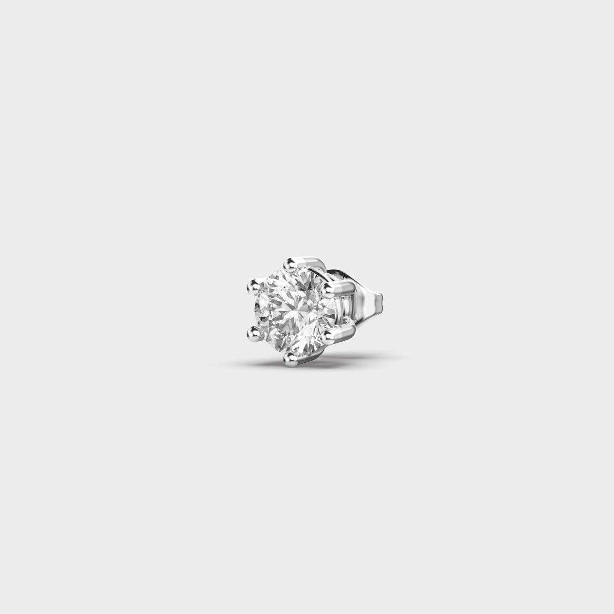 Bright Gladius Orbis Men Round Diamond Stud