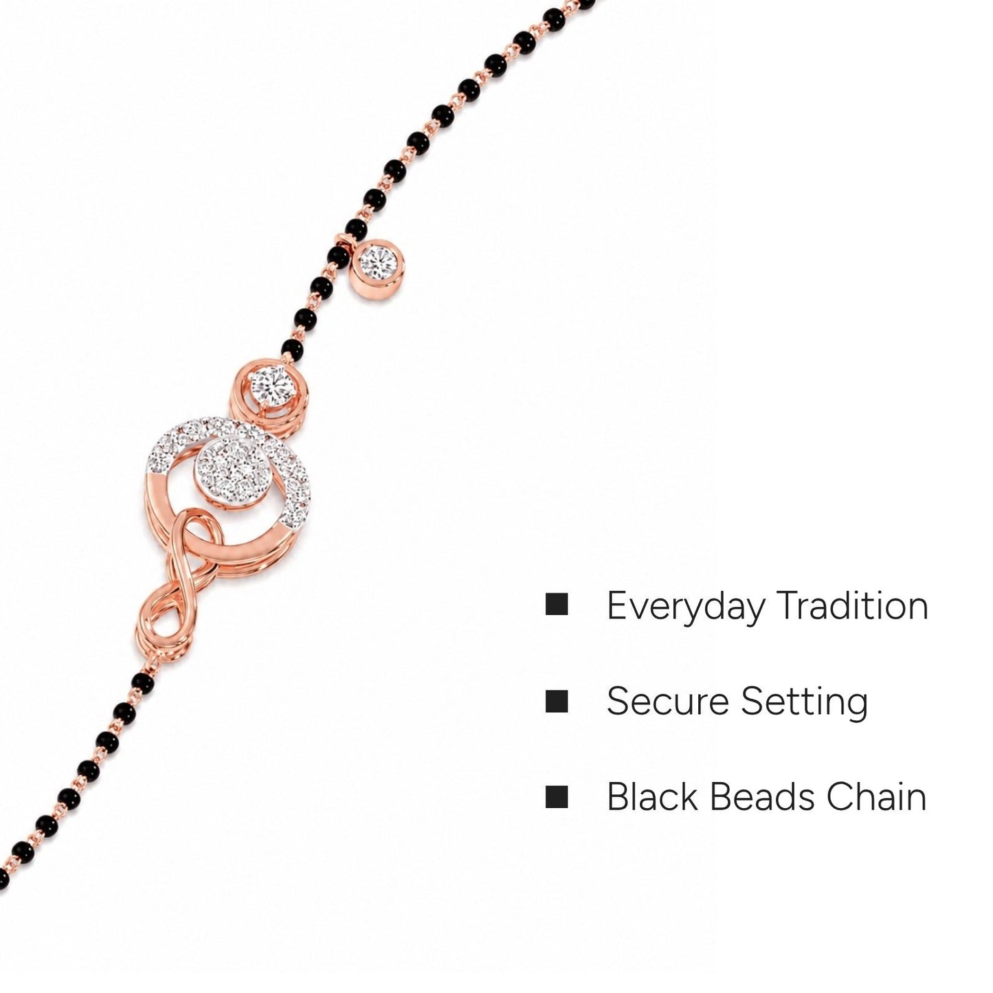 Ananta Cluster Diamond Mangalsutra Bracelet