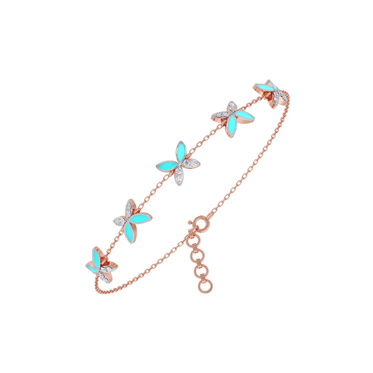 Fleur Butterfly Diamond Chain Bracelet