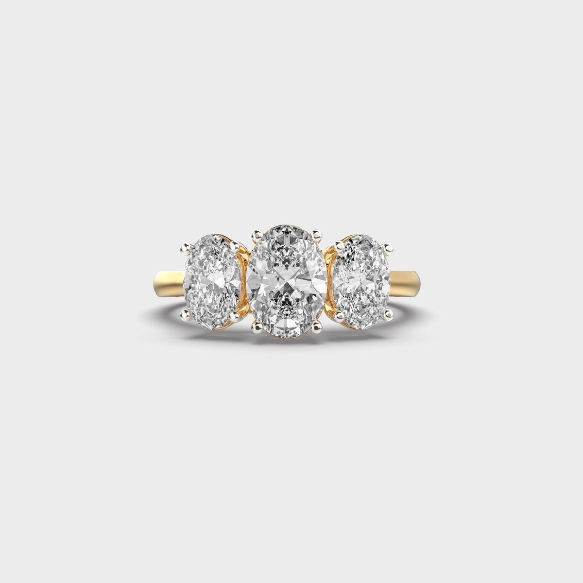 Three Stone Glimmer Diamond Ring - View 1