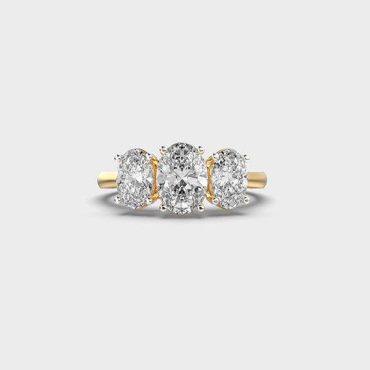 Three Stone Glimmer Diamond Ring - View 1