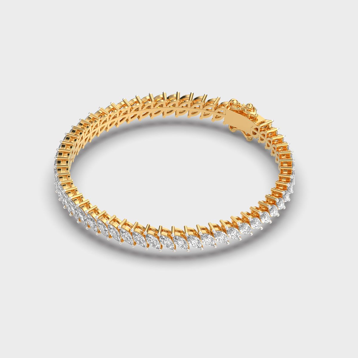 Marquise Laurel Row Diamond Bracelet