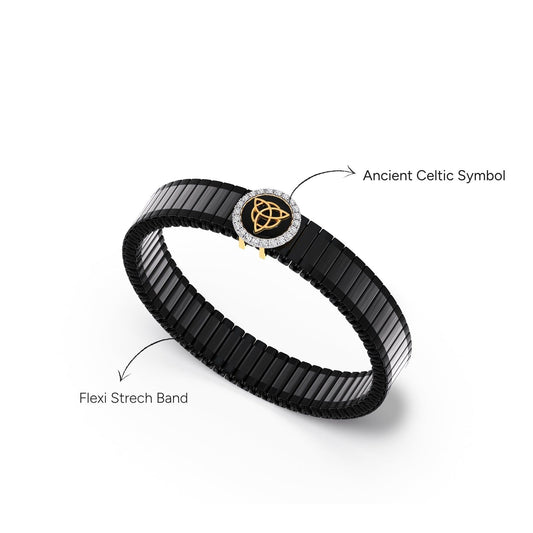 Triquetra Orbit Diamond Men's Bracelet