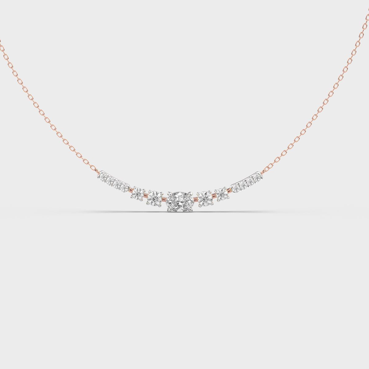 Cascade Curve Diamond Necklace