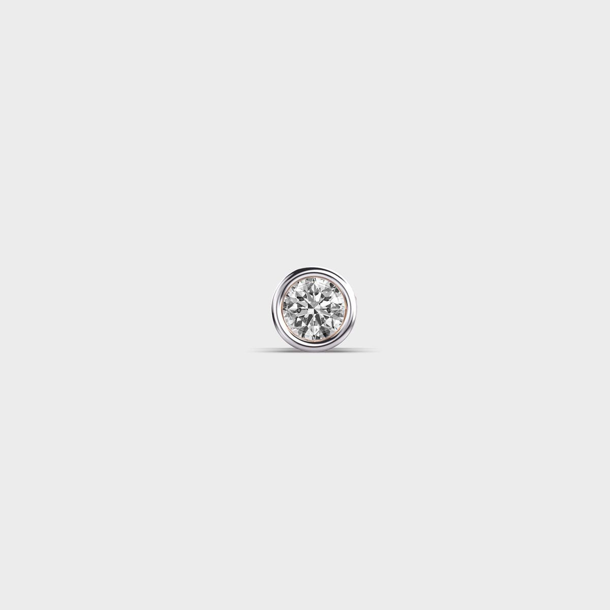 Shining Round Dot Diamond Stud For Men