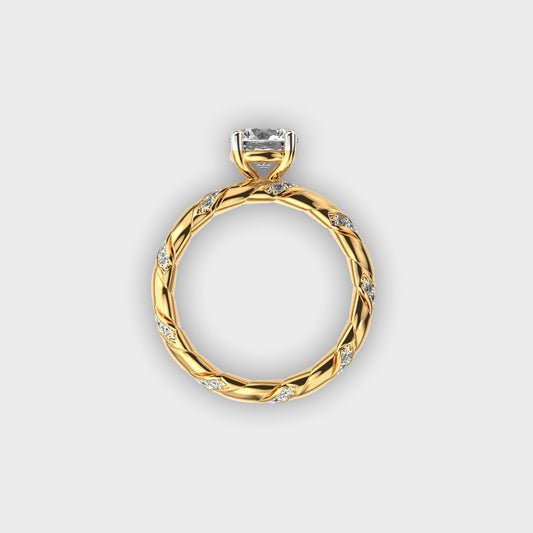 Double Stack Round Diamond Ring - View 13