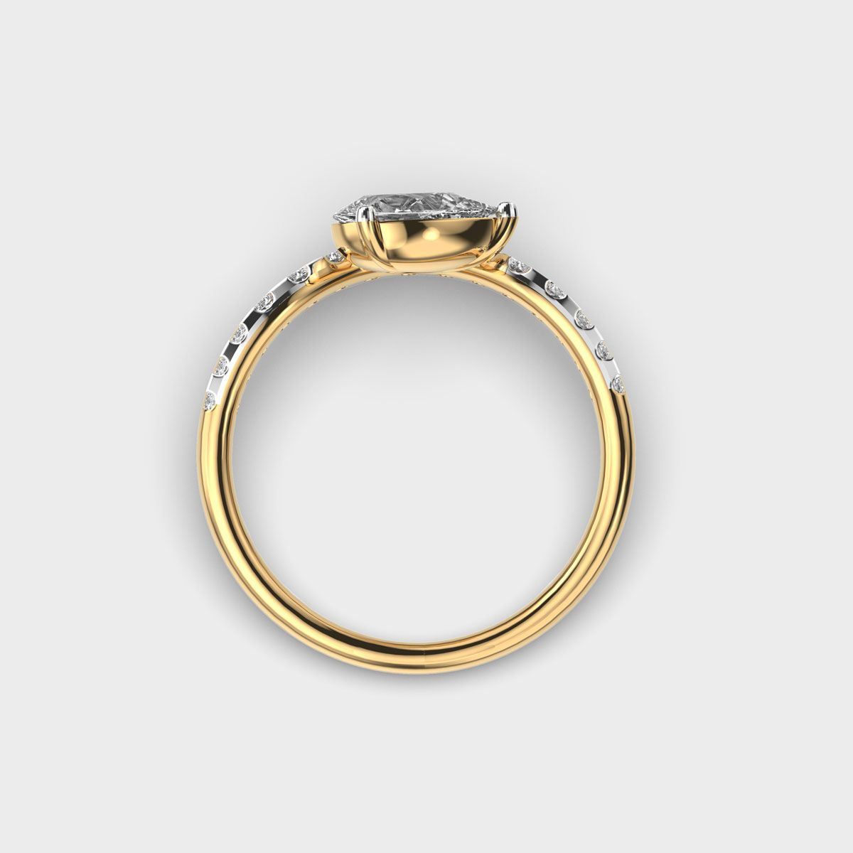 Modern Solitaire Vanki Diamond Ring - View 5