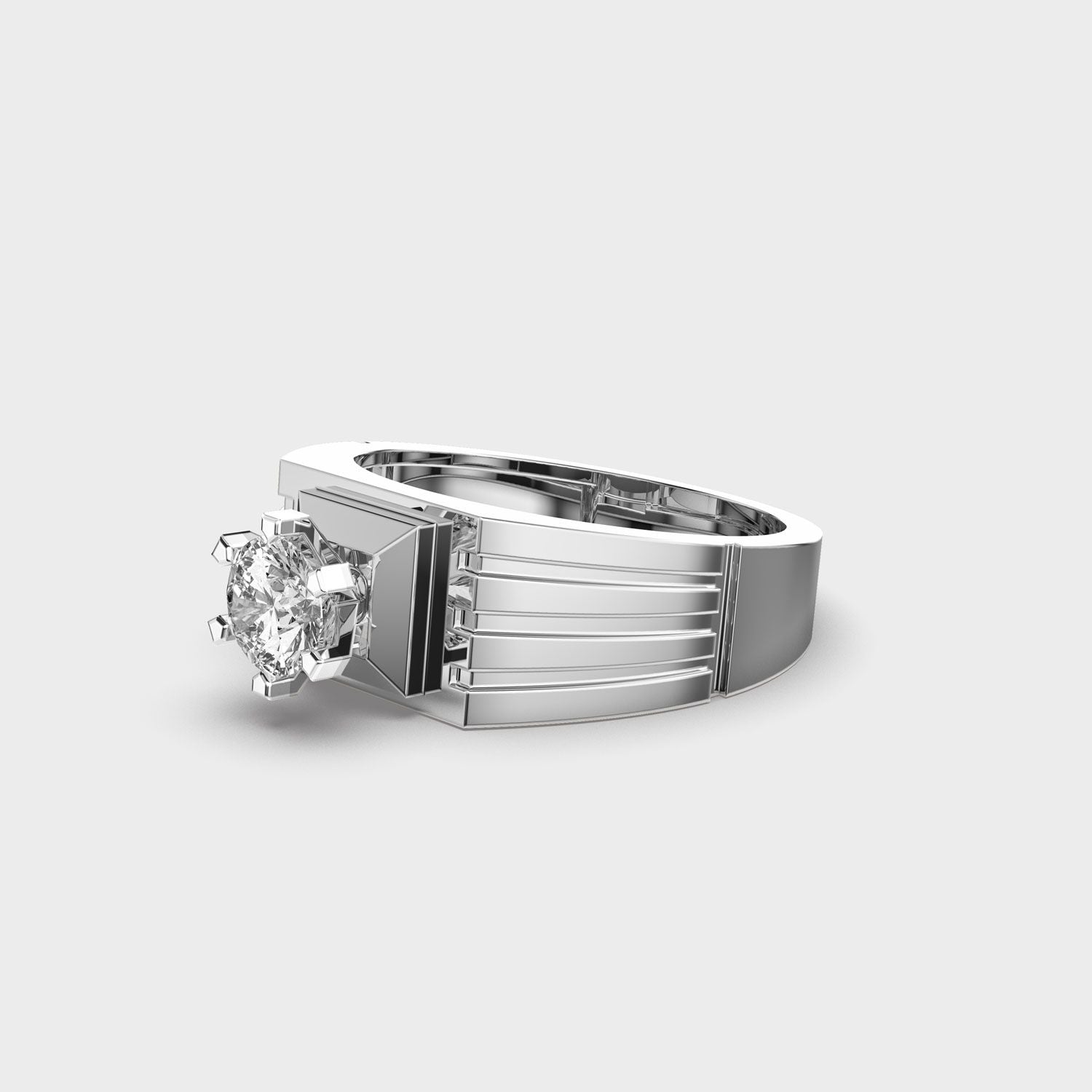 Zenith Shine Diamond Ring For Men - View 8